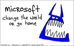 Hugh made a Blue Monster for Microsoft!