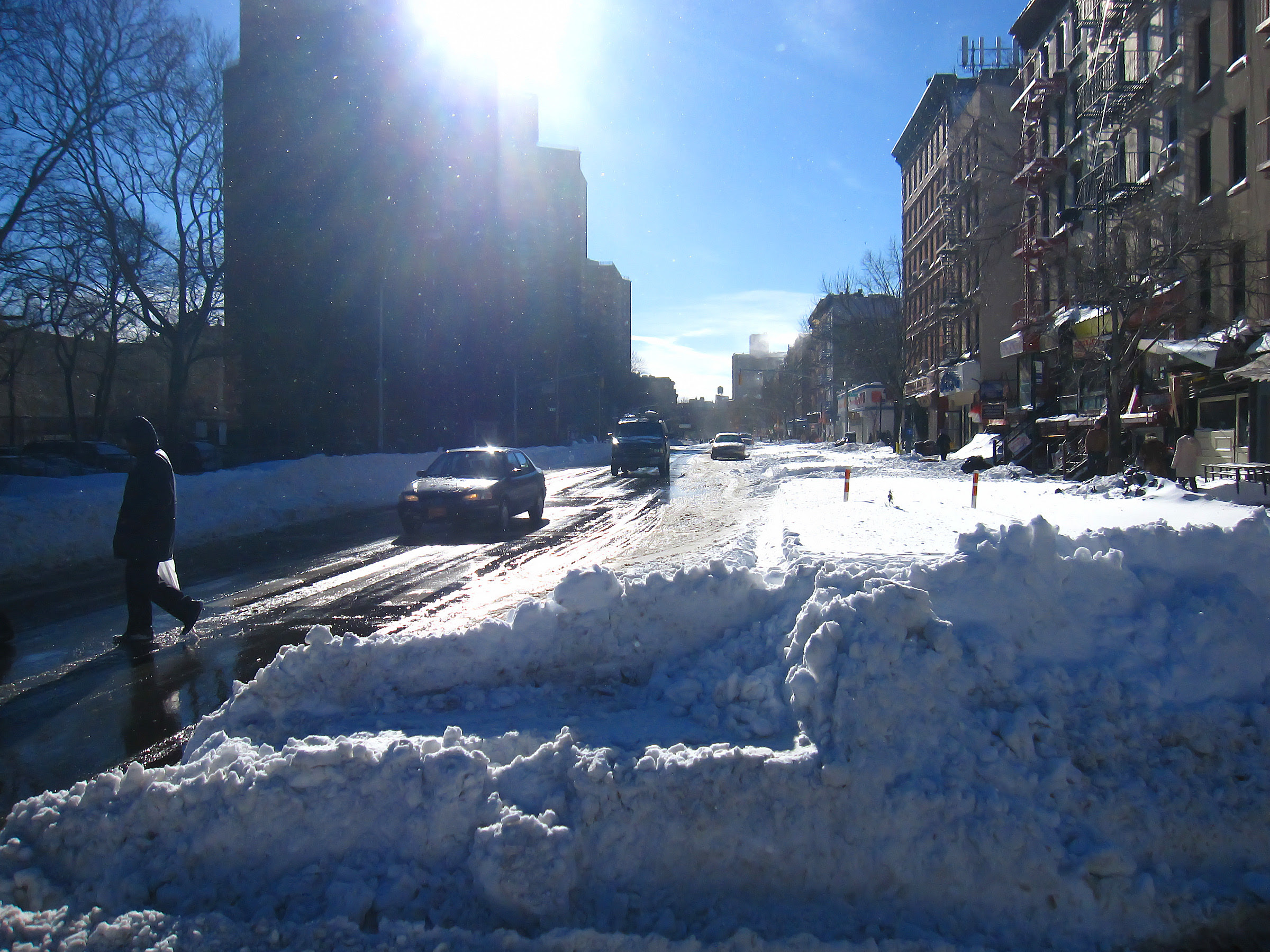 Looking down First Ave from 6th Street