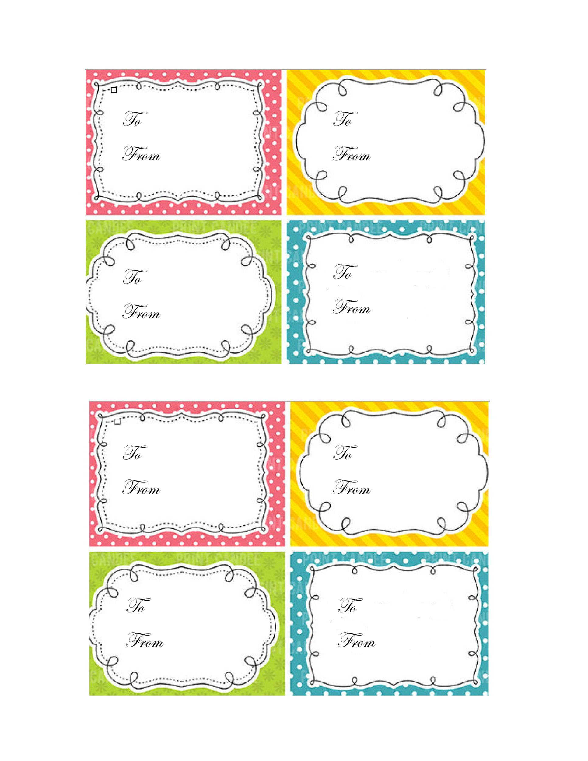 Gift Tag Template # New Concept