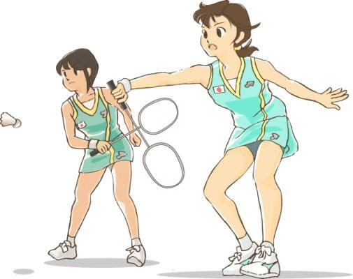 かわいい動物画像 50 素晴らしいバドミントン ヘアピン イラスト