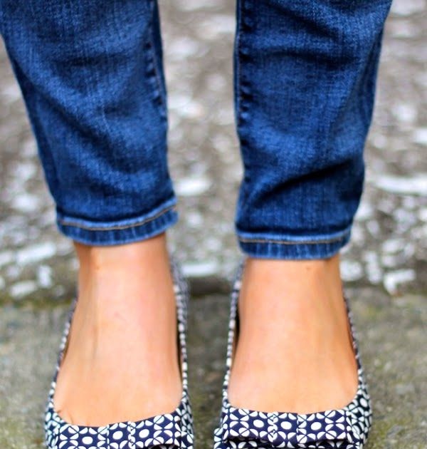 blue and white flat shoes