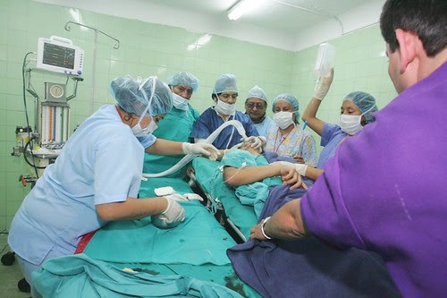 Juan Carlos Cubas en la sala de operaciones