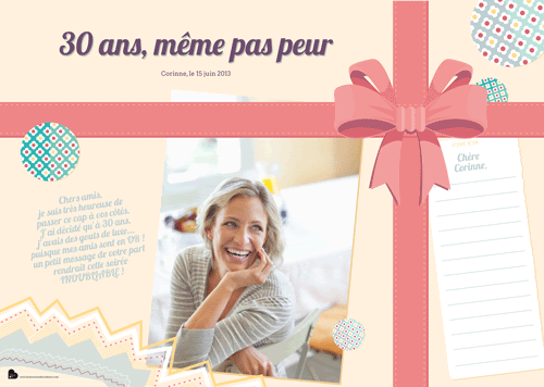 Livre Dor Anniversaire 30 Ans