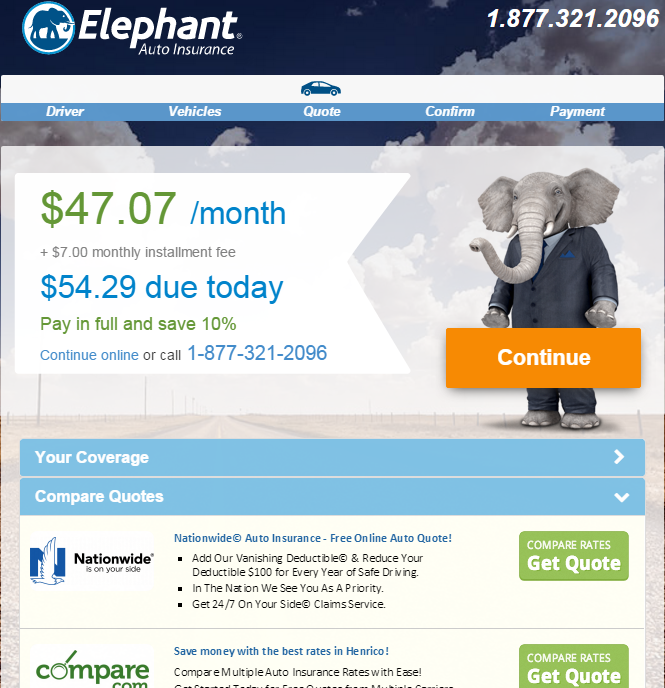 Elephant Insurance Quote Get A Quote With And