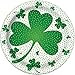 Unique 43534 8 Count Lucky Shamrock St. Patrick's Day Dessert Plates, White/Green