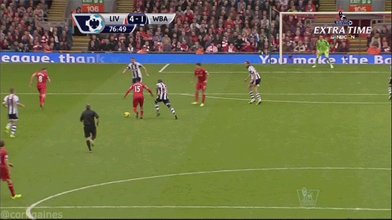 Golazo! Daniel Sturridge's brilliant chipped goal | Liverpool 4-1 West Brom [gif]