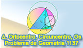 Problema de Geometría 1137 (English ESL): Triangulo, Circunferencia Circunscrita, Ortocentro, Punto Medio, Diámetro, Puntos Colineales, Tangente.