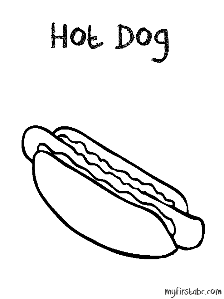 Coloring Page Hot Dog - 170+ SVG PNG EPS DXF File