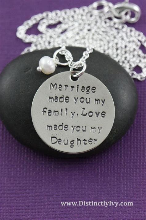 Daughter in Law Gift ? Wedding Quote Necklace Marriage Daughter in Law Gift ? Wedding Quote Necklace Marriage