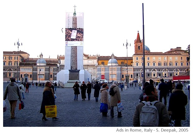 Advertisements in Rome, Italy - images by S. Deepak 2005-2012