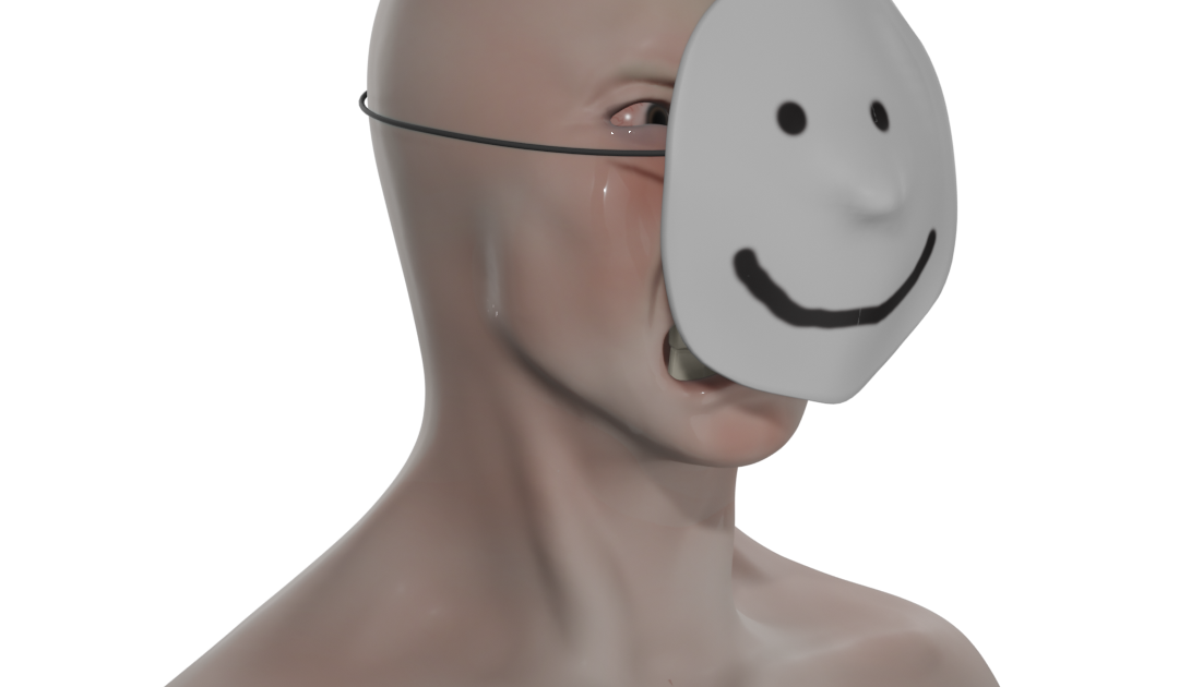 Happy Crying Meme Mask - Fin Construir