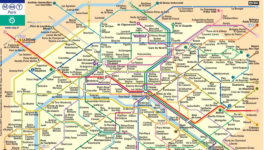 Plan Metro Paris Zonen Subway Application