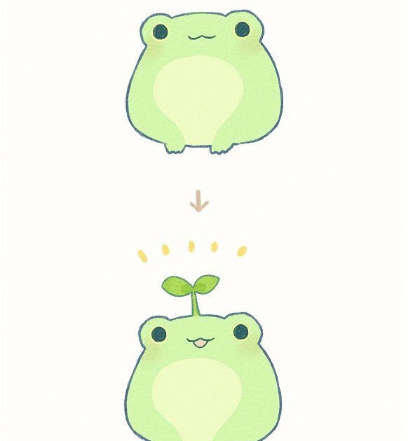 Chibi Cute Frog Drawing - Comarroz Wallpaper