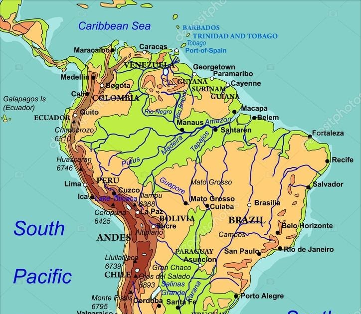 Karta över Sydamerika | Karta