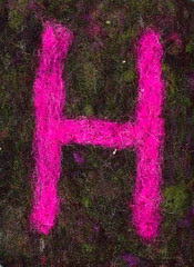 Alphabet ATC or ACEO Available - Needlefelted Letter H
