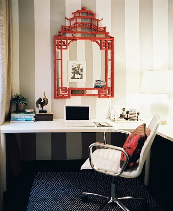 Pagoda Mirror - Contemporary - den/library/office - Lonny Magazine