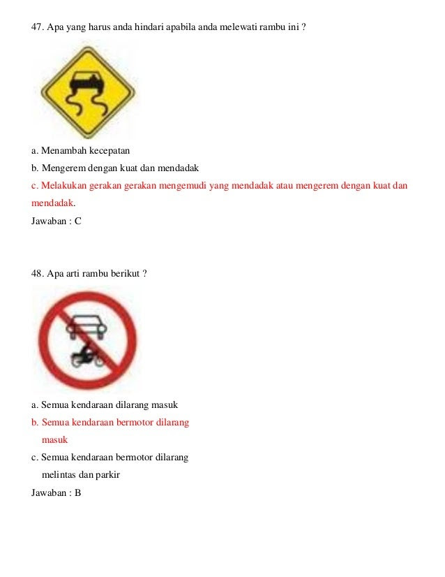 Contoh Tes Sim C Guru Galeri