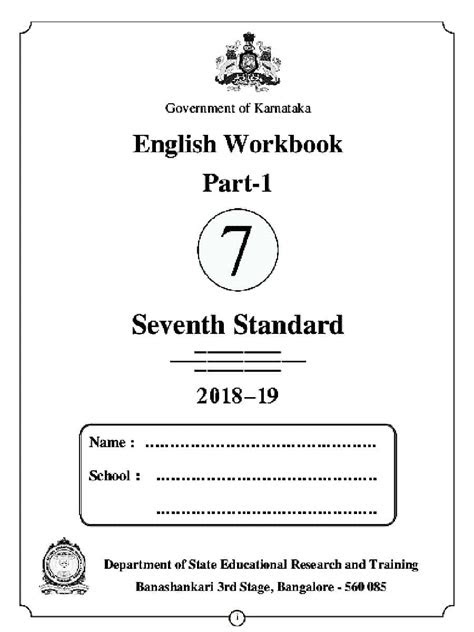 [PDF] Karnataka Class 7 English Work Book Part 1 PDF