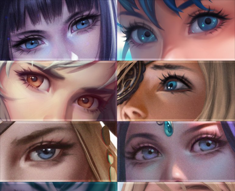 How To Draw Anime Eyes Digitally : Eye Coloring Tutorial by Pikapaws on