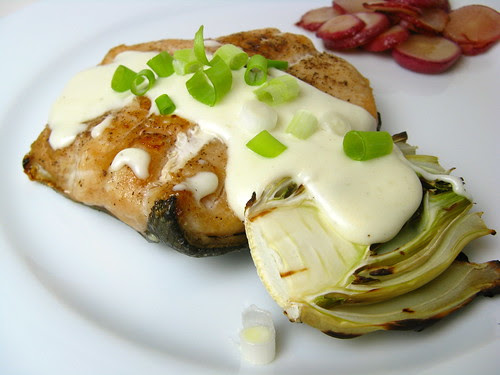 Grilled Trout & Fennel with Lemon Cream Sauce