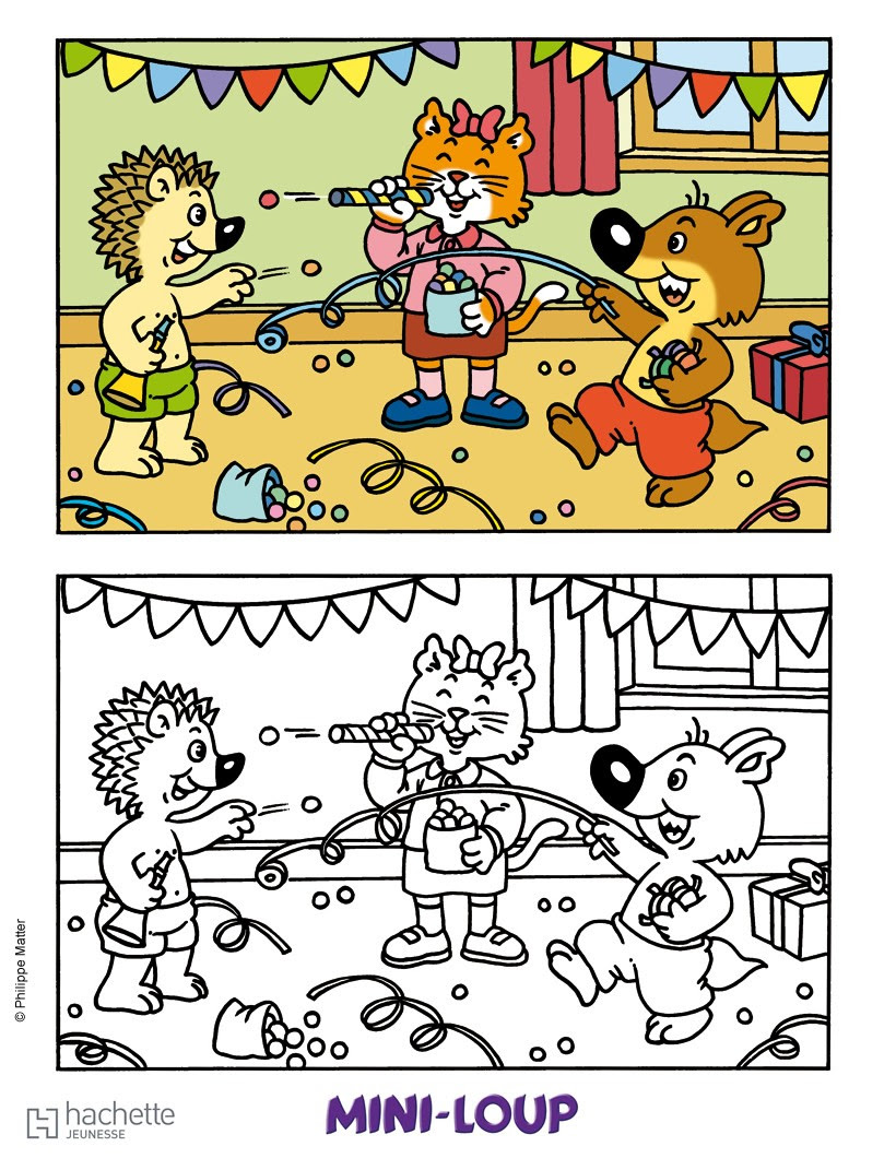 Coloriage Anniversaire De Mini Loup  30000 ++ collections de pages à