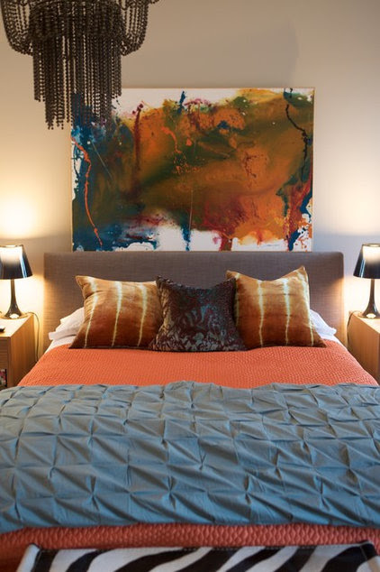 eclectic bedroom by Heather Garrett Design