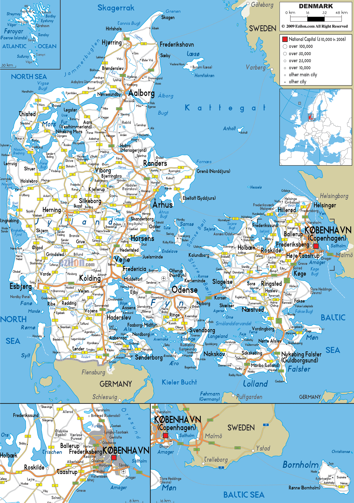 Dänemark Karte Physisch : Karte Dänemark - hillbillybetty