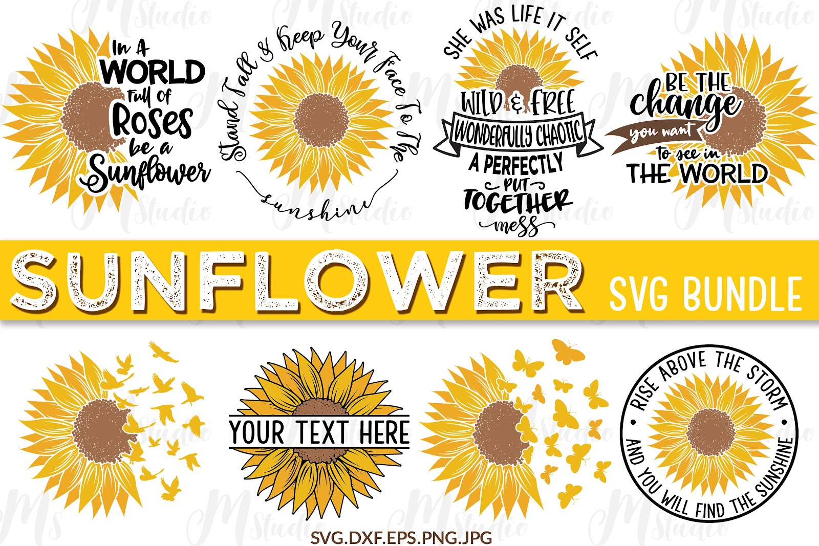 Sunflower Cricut - Free Layered SVG Files
