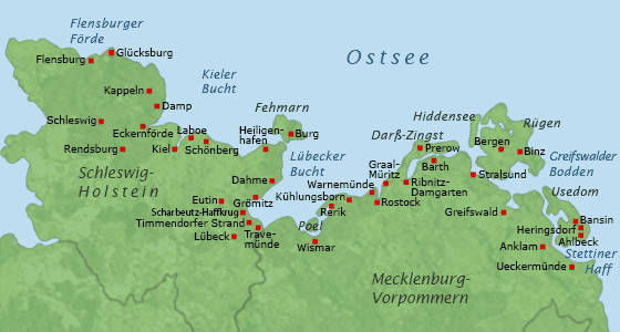 Deutsche Ostseeinseln Karte | Landkarte