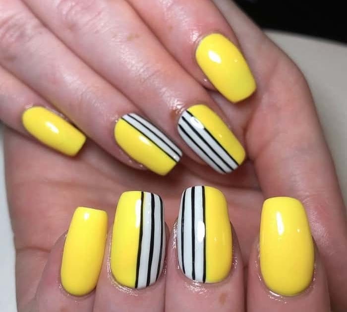 Neon Yellow Acrylic Nails : 35 Hottest Yellow Acrylic Nail Designs For