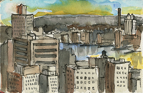 Skyline from Elements Times Square Hotel, New York, NY