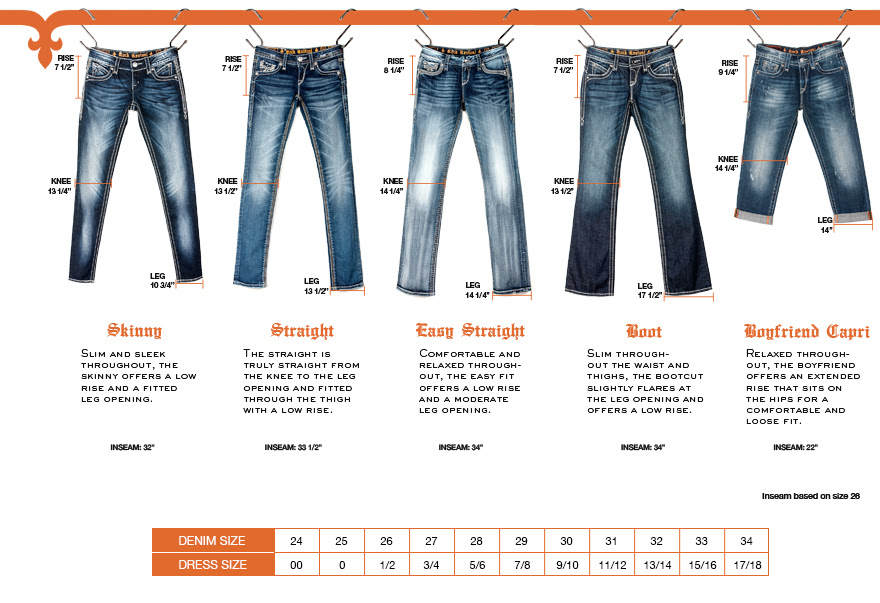 J Brand Jeans Size Chart
