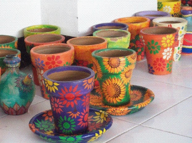 Contoh Bahan Dan Alat Mewarnai Vas Bunga Dari Tanah Liat Cara Membuat