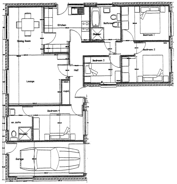 3 Bedroom Bungalow Floor Plans Uk Modern House