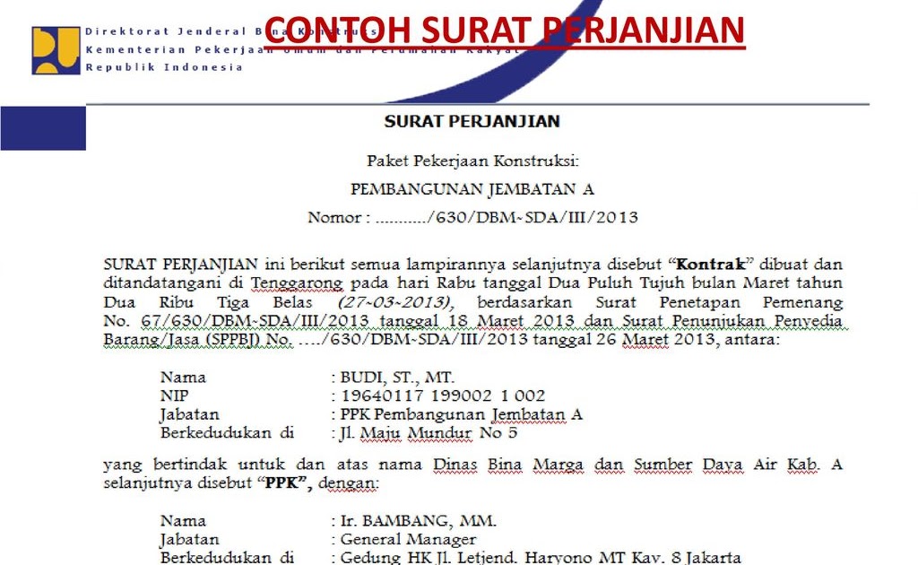 Contoh Surat Niaga Penting