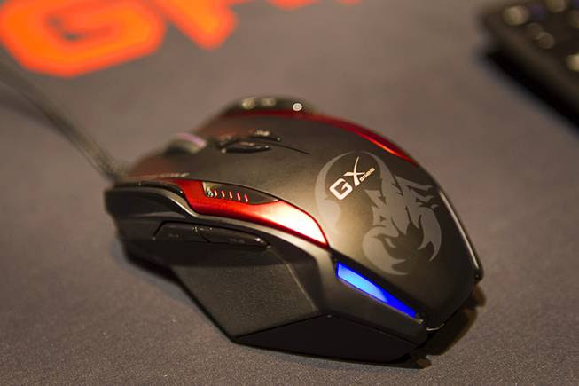 A 12-button Gila GX Gaming Series mouse by Genius is ...