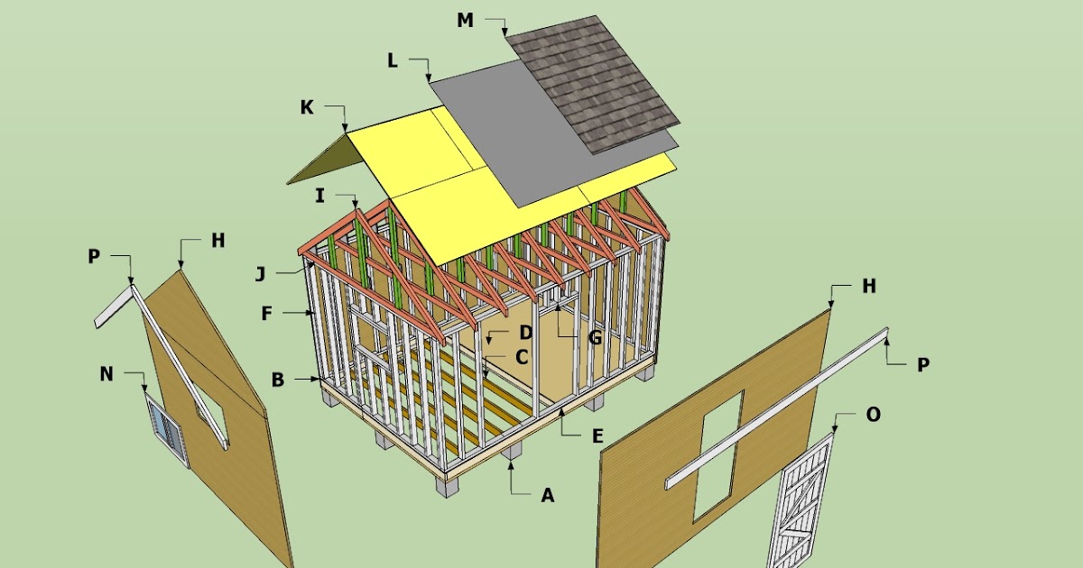 chea: complete 12x16 storage shed material list