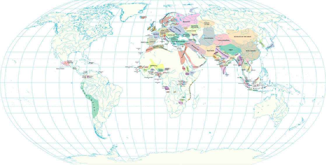 Map Of The World In 1500 - Direct Map