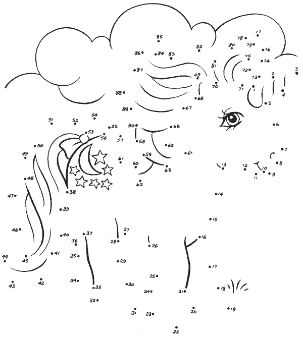 More connect the dots my little pony coloring pages for kids to enjoy connecting and coloring!