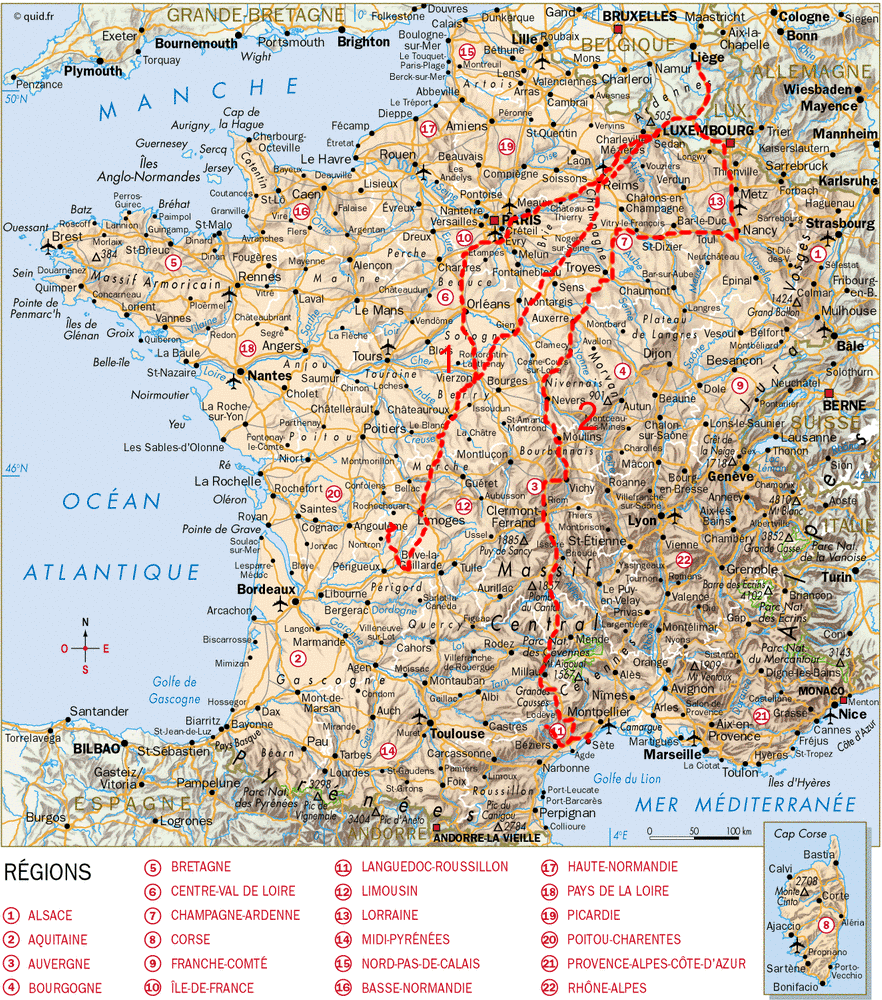 carte-geographique-de-france-detaillee