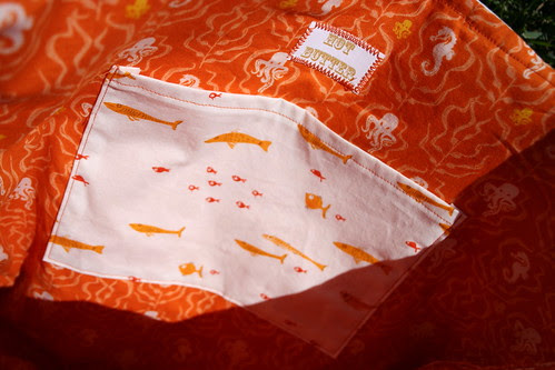 fishy pocket and label