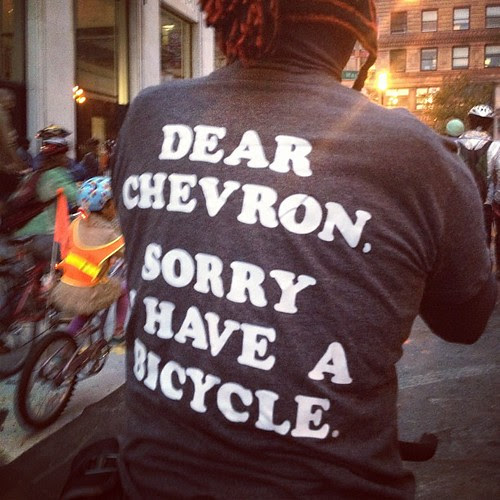 Dear Chevron, sorry I have a bicycle. #sfcm20