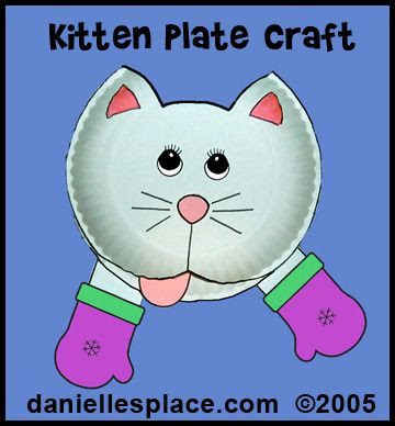 Three Little Kittens Preschool Craft and Matching Game from www.daniellesplace.com