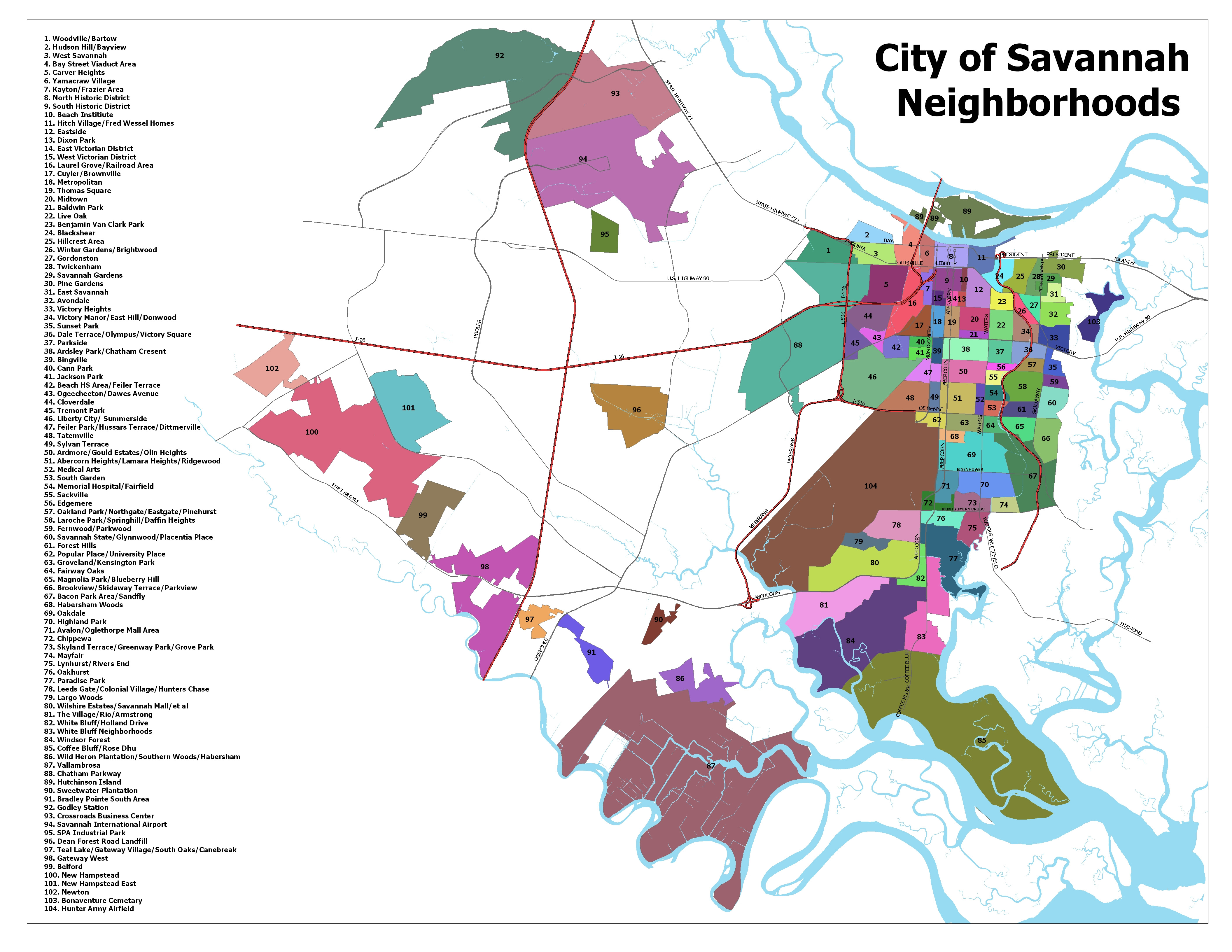 Savannah On Us Map