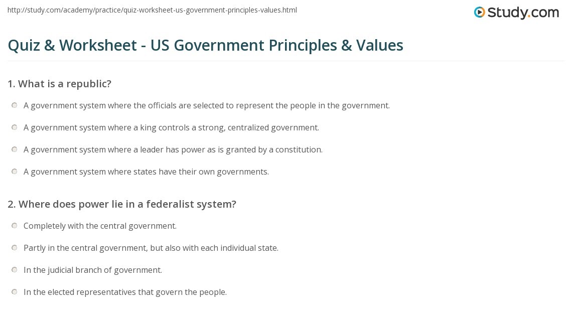36 Principles Of Government Worksheet - Worksheet Source 2021