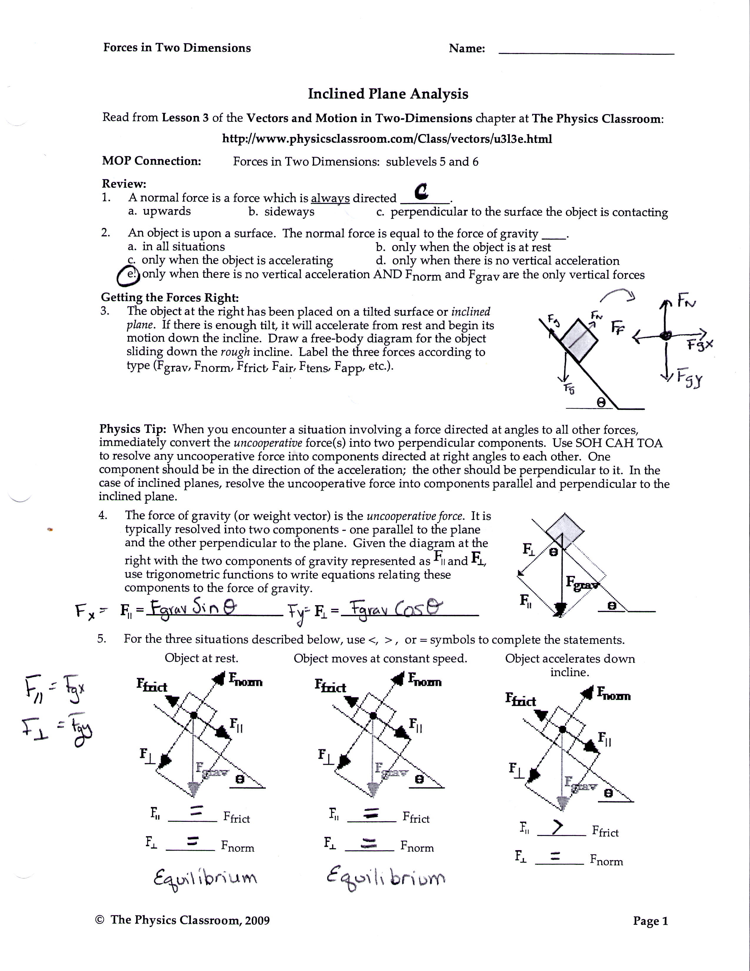Physics Fundamentals Worksheet Answers - Worksheet List