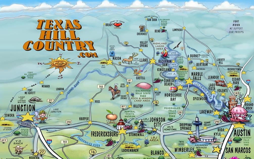 Map Of Texas Hill Country Towns | Zip Code Map