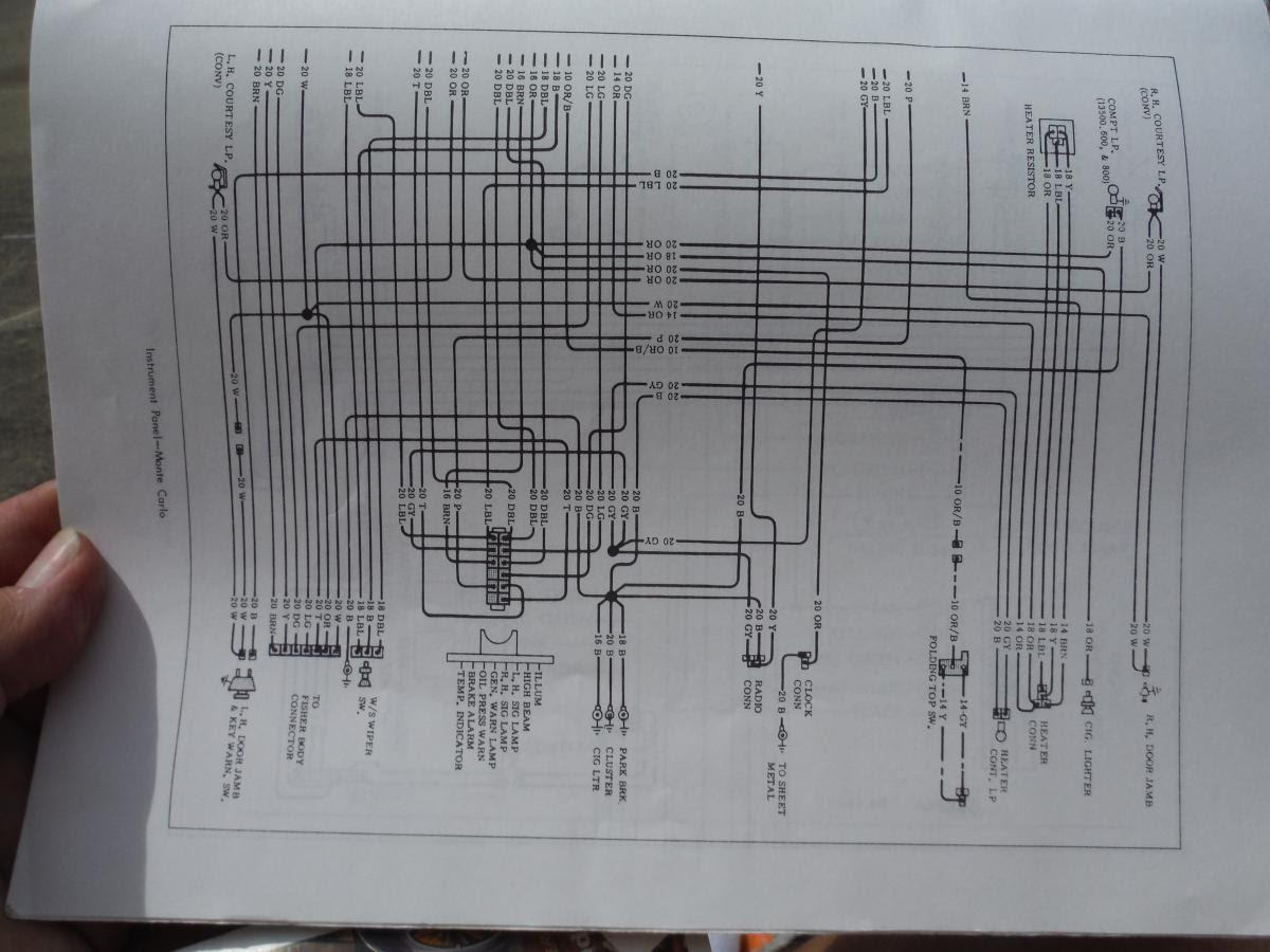 1970 Monte Carlo Wiring Harness | schematic and wiring diagram