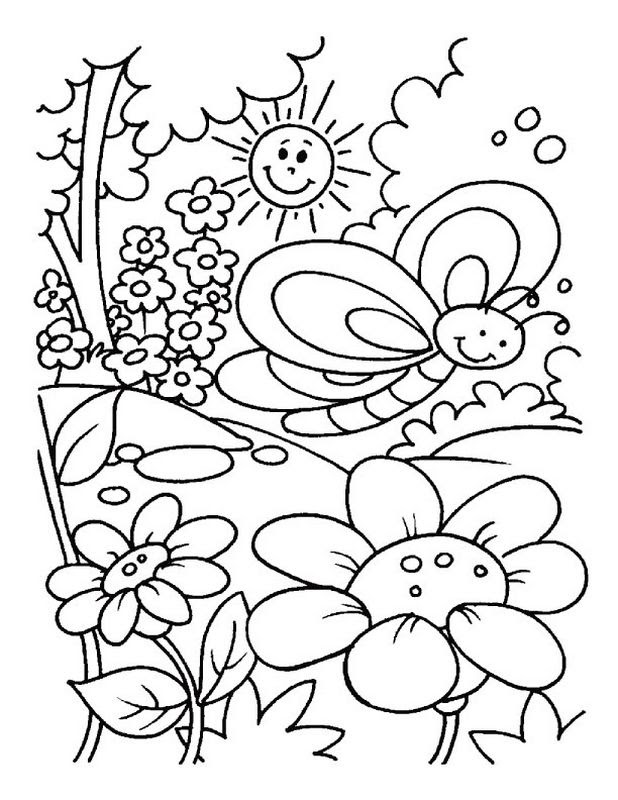 Disegni Da Colorare Paesaggi Primaverili Coloratutto Website