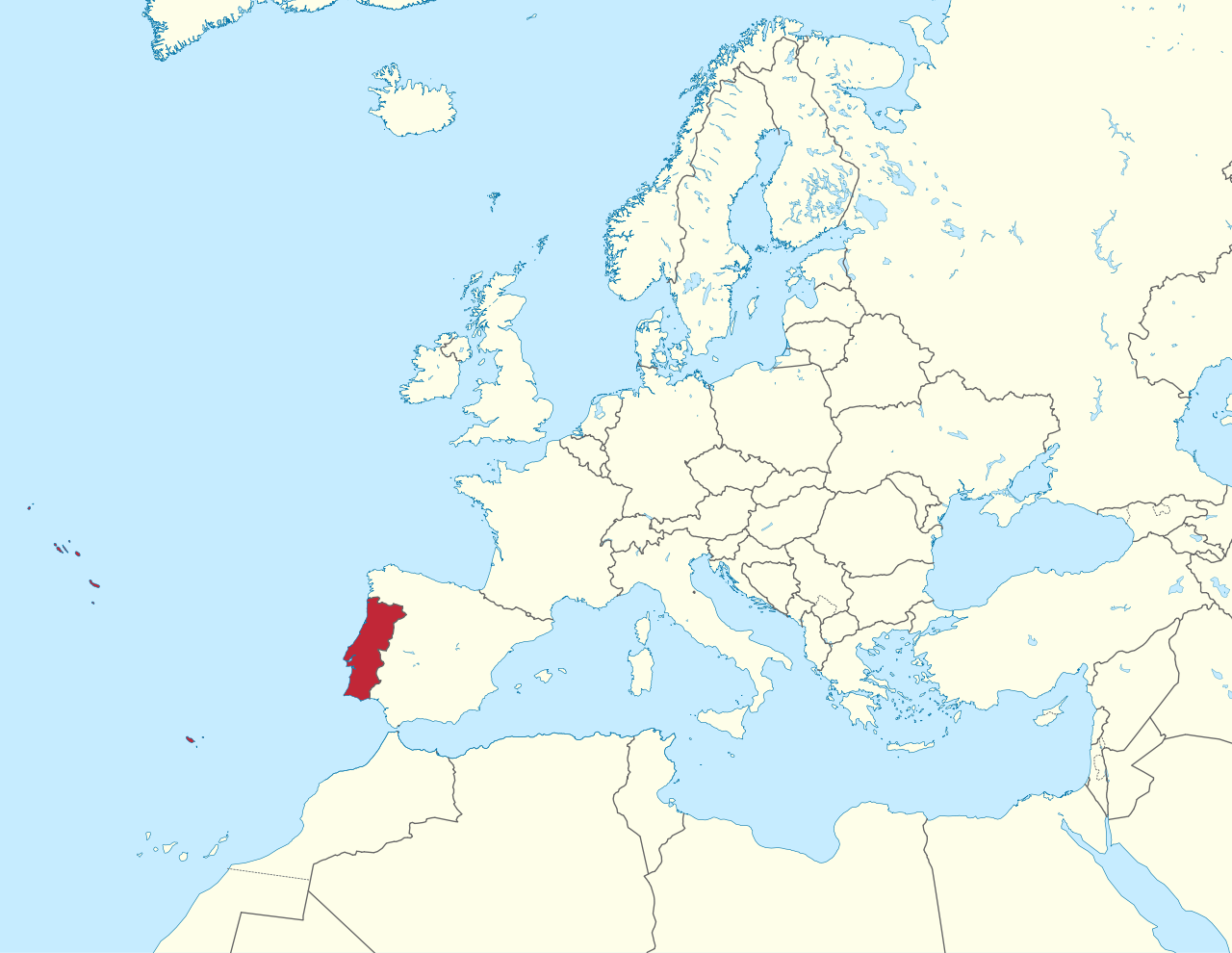 Portugal In Europe Map ~ BAGOFCLICHES